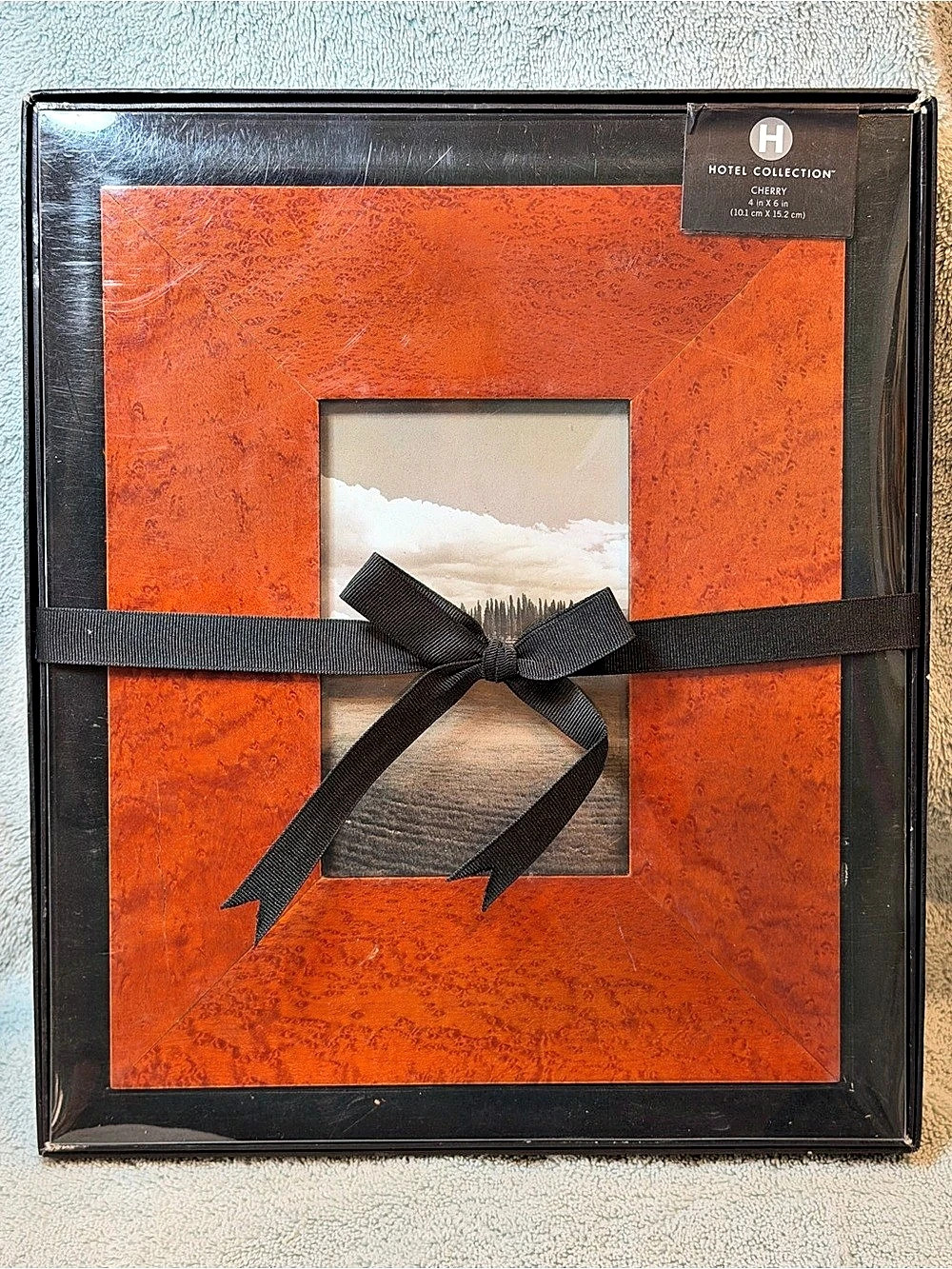 Hotel Collection Cherry Wood Veneer Picture Frame Unopened with Tag